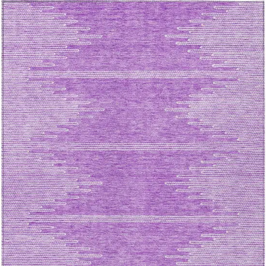 Lavender And Ivory Abstract Washable Indoor Outdoor Area Rug Photo 7