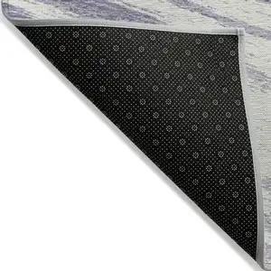 Photo of Lavender And Ivory Abstract Washable Indoor Outdoor Area Rug