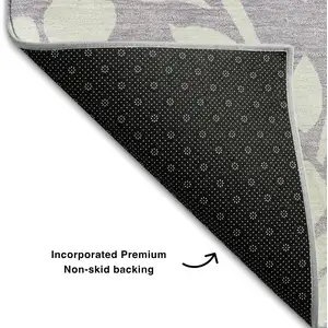 Photo of Lavender And Ivory Floral Washable Area Rug With UV Protection