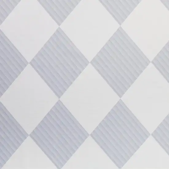 Lavender And Ivory Geometric Washable Area Rug With Fringe Photo 3