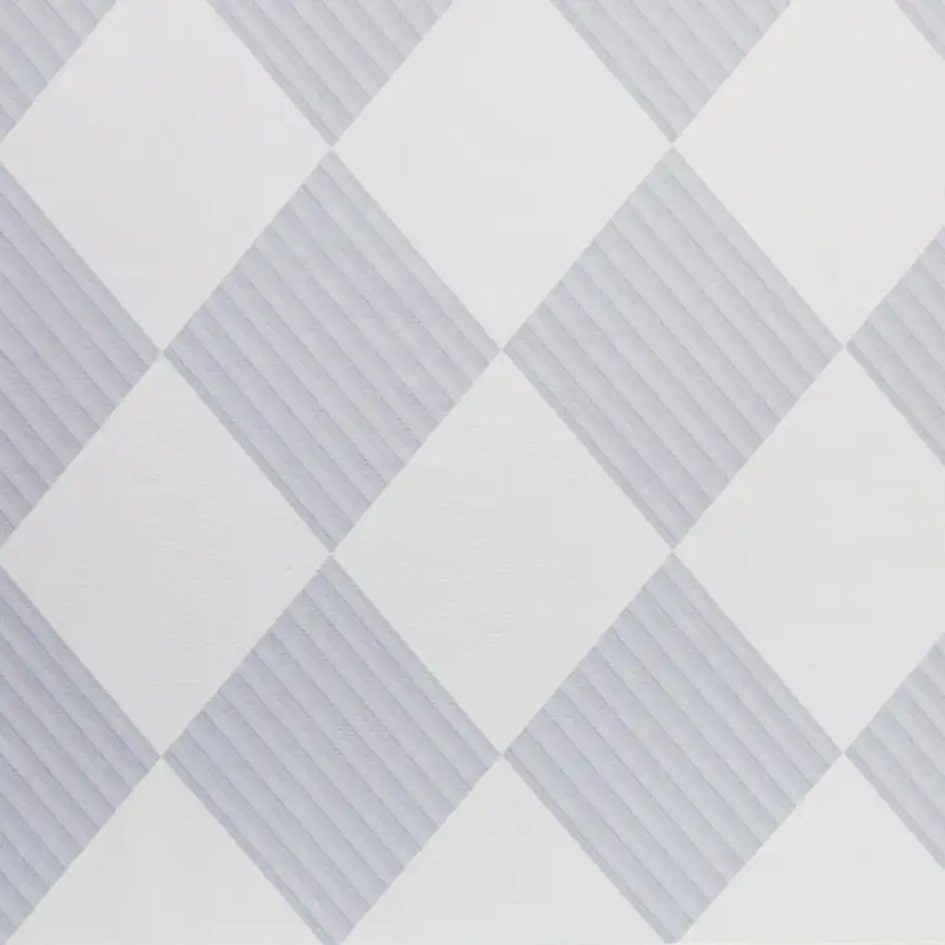 Lavender And Ivory Geometric Washable Area Rug With Fringe Photo 3