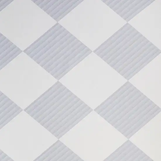 Lavender And Ivory Geometric Washable Area Rug With Fringe Photo 3