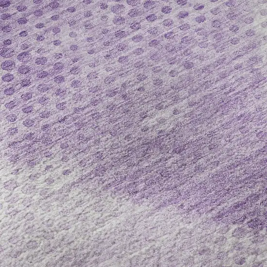 Lavender And Ivory Geometric Washable Area Rug With UV Protection Photo 8