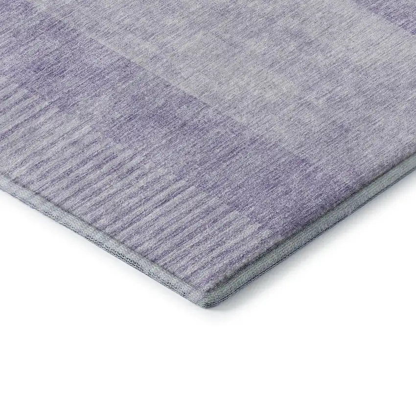 Lavender And Ivory Geometric Washable Area Rug With UV Protection Photo 9