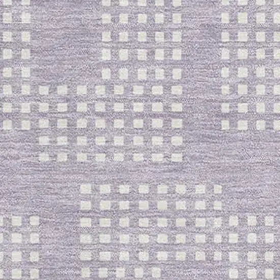 Lavender And Ivory Geometric Washable Area Rug With UV Protection Photo 3