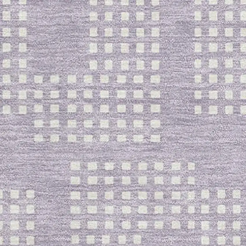 Lavender And Ivory Geometric Washable Area Rug With UV Protection Photo 3