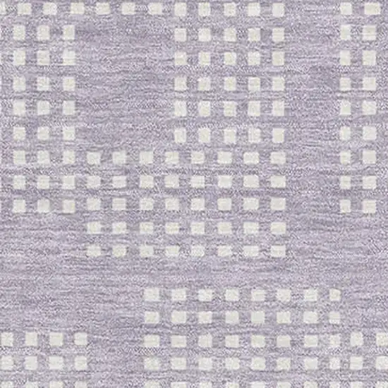 Lavender And Ivory Geometric Washable Area Rug With UV Protection Photo 3