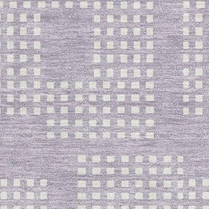 Lavender And Ivory Geometric Washable Area Rug With UV Protection Photo 3