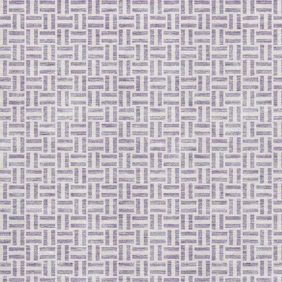 Lavender And Ivory Geometric Washable Area Rug With UV Protection Photo 3