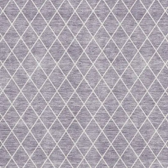 Lavender And Ivory Geometric Washable Area Rug With UV Protection Photo 2