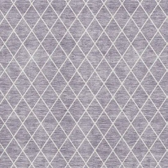 Lavender And Ivory Geometric Washable Area Rug With UV Protection Photo 2