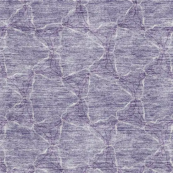 Lavender And Ivory Geometric Washable Area Rug With UV Protection Photo 2