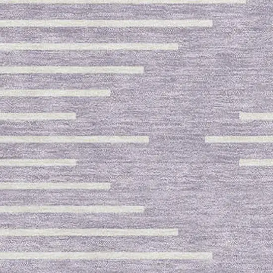 Lavender And Ivory Geometric Washable Area Rug With UV Protection Photo 2