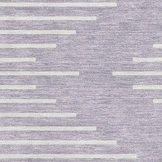 Lavender And Ivory Geometric Washable Area Rug With UV Protection Photo 2