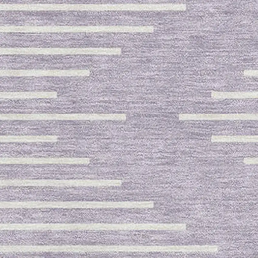Lavender And Ivory Geometric Washable Area Rug With UV Protection Photo 2