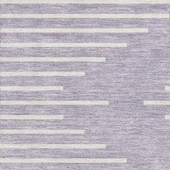 Lavender And Ivory Geometric Washable Area Rug With UV Protection Photo 2