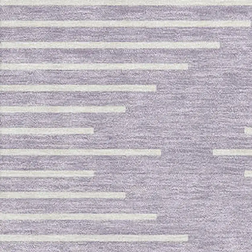 Lavender And Ivory Geometric Washable Area Rug With UV Protection Photo 2