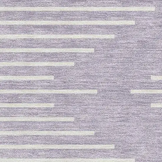 Lavender And Ivory Geometric Washable Area Rug With UV Protection Photo 2