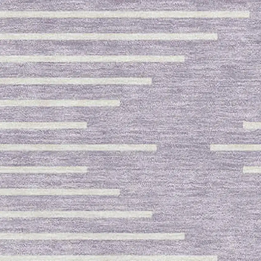 Lavender And Ivory Geometric Washable Area Rug With UV Protection Photo 2