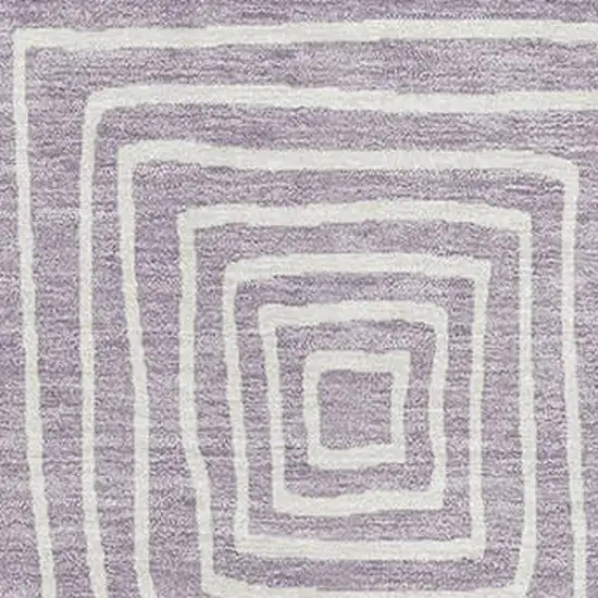 Lavender And Ivory Geometric Washable Area Rug With UV Protection Photo 2