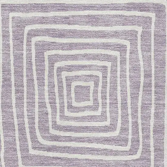 Lavender And Ivory Geometric Washable Area Rug With UV Protection Photo 3