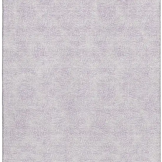 Lavender And Ivory Geometric Washable Area Rug With UV Protection Photo 3