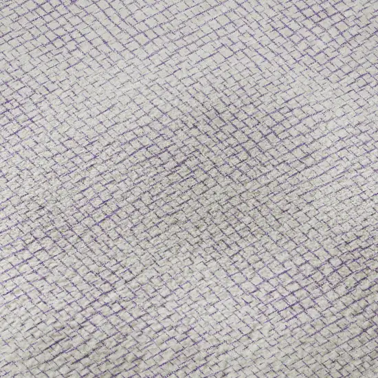 Lavender And Ivory Geometric Washable Area Rug With UV Protection Photo 9