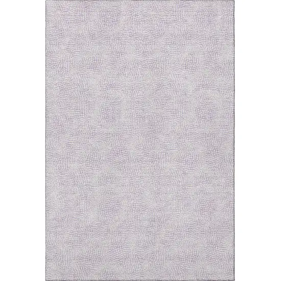 Lavender And Ivory Geometric Washable Area Rug With UV Protection Photo 3