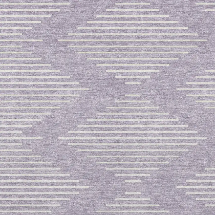 Lavender And Ivory Geometric Washable Indoor Outdoor Area Rug Photo 5