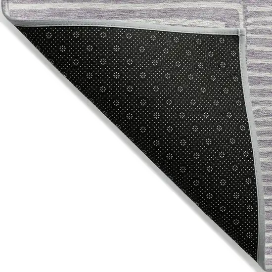Lavender And Ivory Geometric Washable Indoor Outdoor Area Rug Photo 3