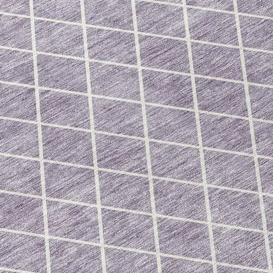 Lavender And Ivory Geometric Washable Indoor Outdoor Area Rug Photo 5