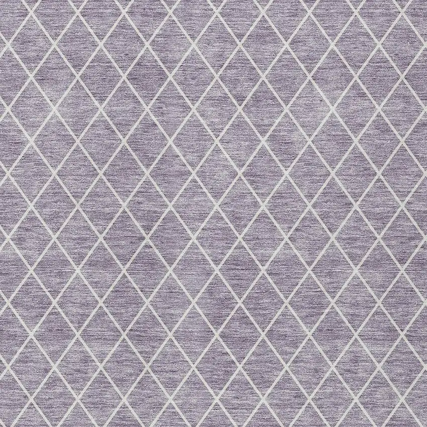 Lavender And Ivory Geometric Washable Indoor Outdoor Area Rug Photo 6