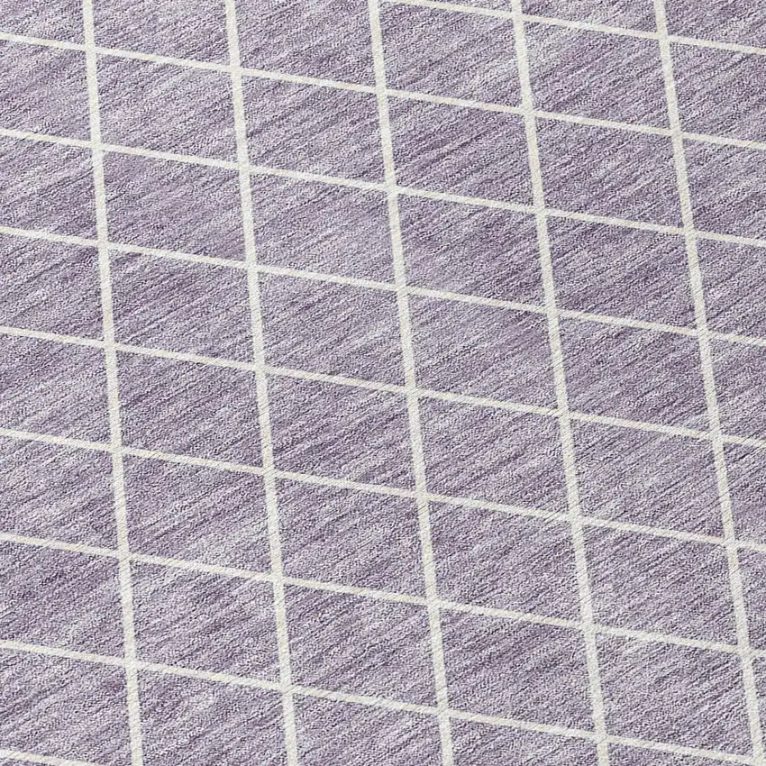 Lavender And Ivory Geometric Washable Indoor Outdoor Area Rug Photo 5