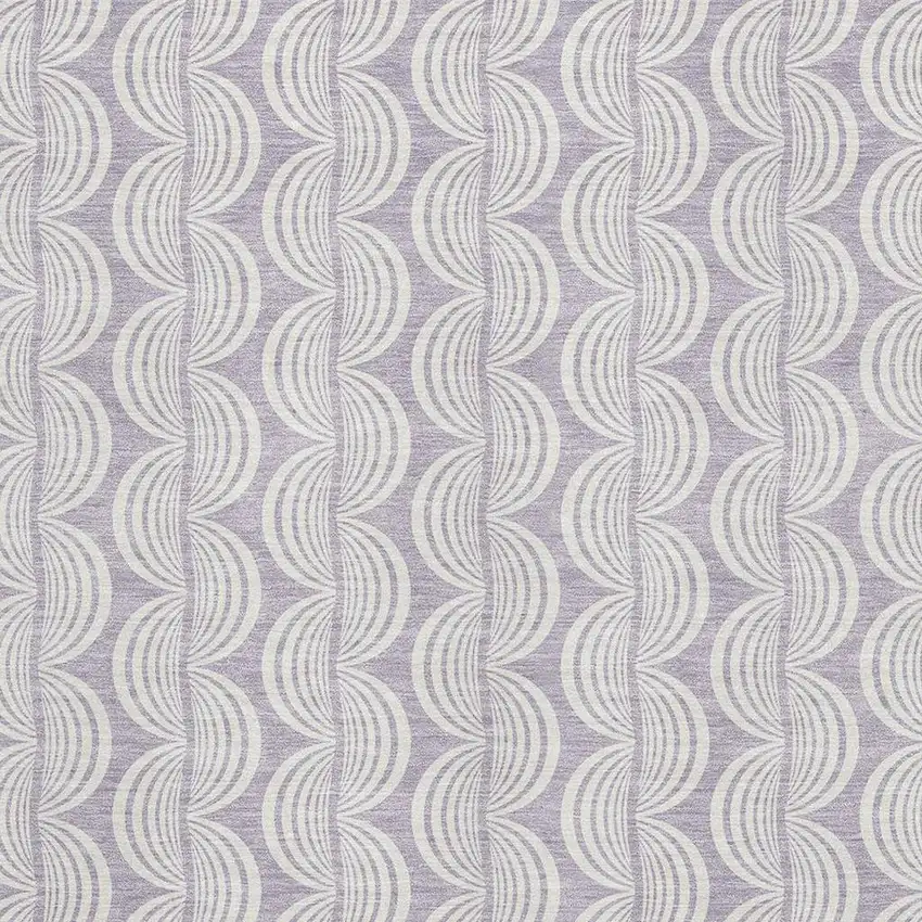 Lavender And Ivory Ogee Washable Area Rug With UV Protection Photo 2