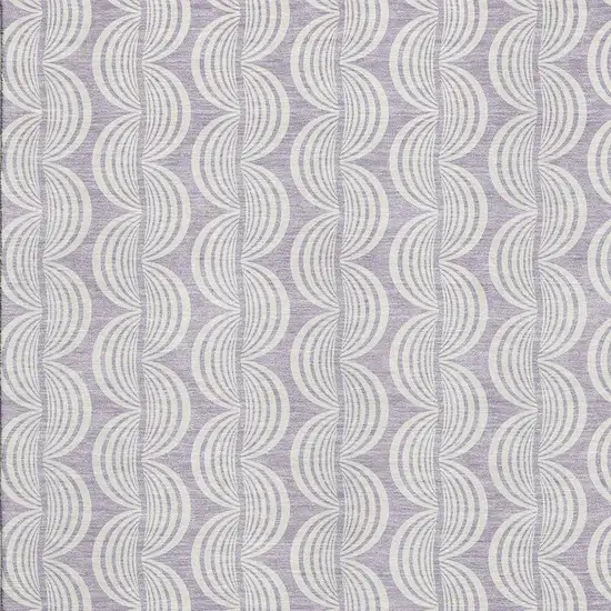 Lavender And Ivory Ogee Washable Area Rug With UV Protection Photo 2