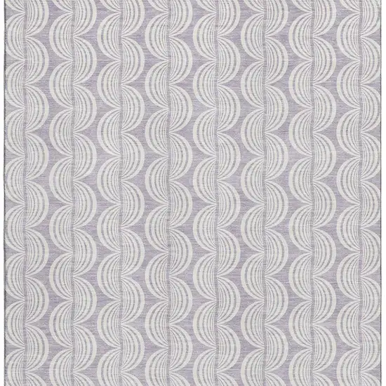 Lavender And Ivory Ogee Washable Area Rug With UV Protection Photo 3