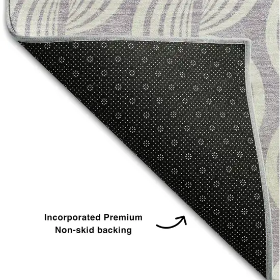 Lavender And Ivory Ogee Washable Area Rug With UV Protection Photo 6