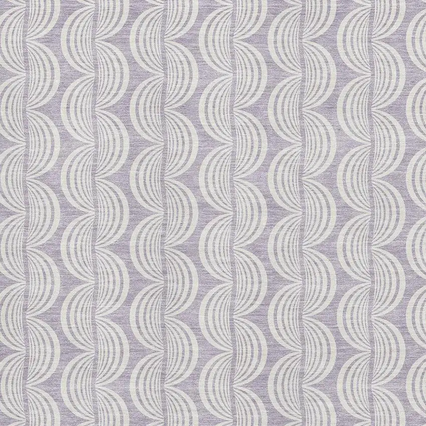 Lavender And Ivory Ogee Washable Area Rug With UV Protection Photo 2