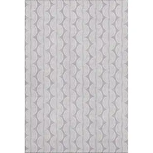 Photo of Lavender And Ivory Ogee Washable Area Rug With UV Protection