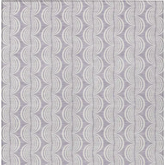 Lavender And Ivory Ogee Washable Indoor Outdoor Area Rug Photo 5