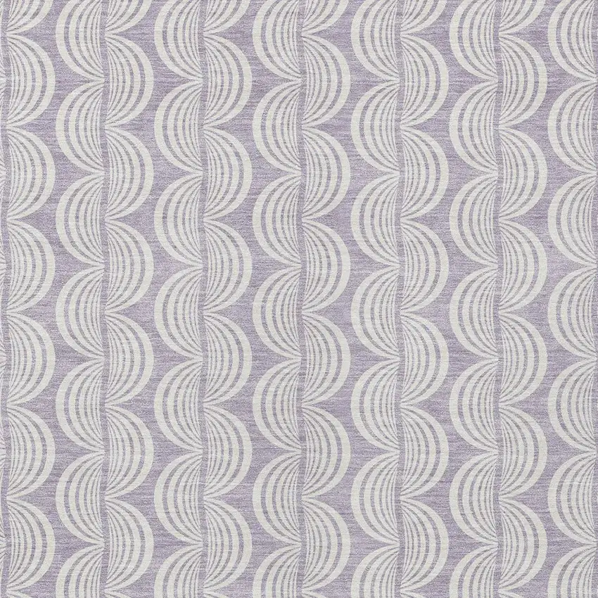 Lavender And Ivory Ogee Washable Indoor Outdoor Area Rug Photo 5