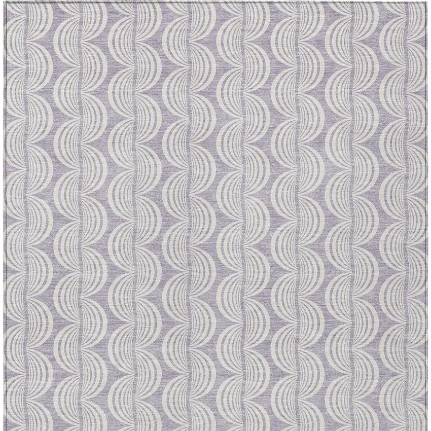 Lavender And Ivory Ogee Washable Indoor Outdoor Area Rug Photo 6