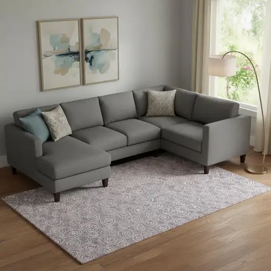 Lavender And Ivory Polka Dot Washable Area Rug With UV Protection Photo 1