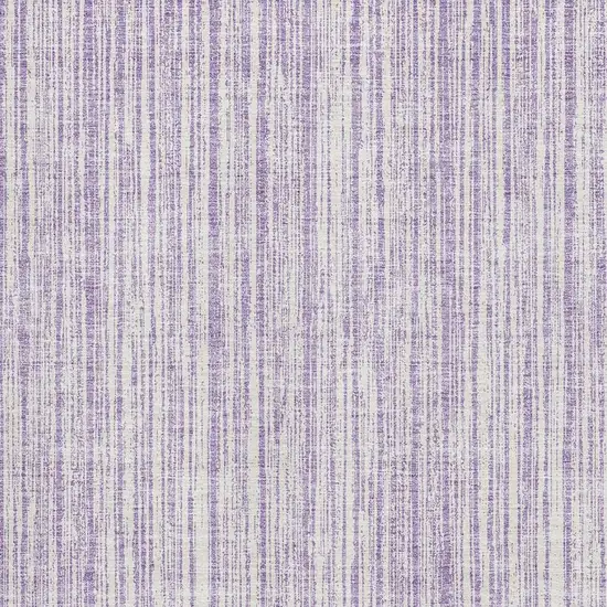 Lavender And Ivory Striped Washable Area Rug With UV Protection Photo 4