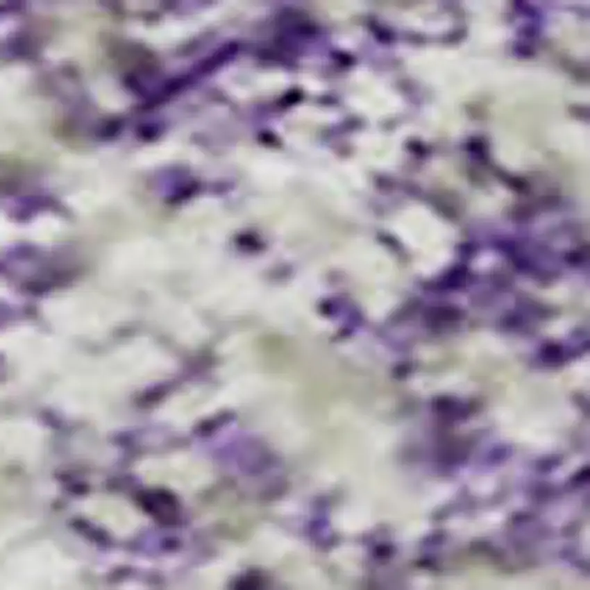 Lavender And Ivory Striped Washable Area Rug With UV Protection Photo 3