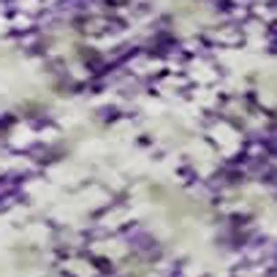 Lavender And Ivory Striped Washable Area Rug With UV Protection Photo 3