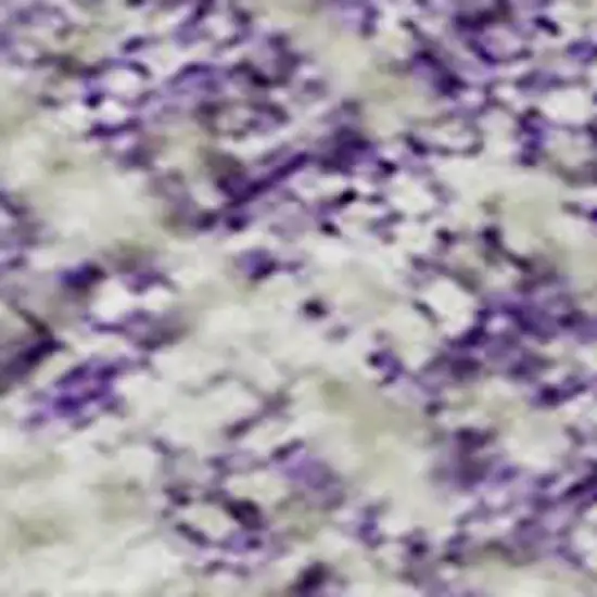 Lavender And Ivory Striped Washable Area Rug With UV Protection Photo 3