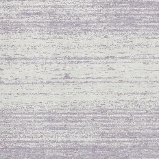 Lavender And Ivory Striped Washable Area Rug With UV Protection Photo 3