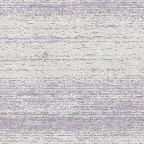 Lavender And Ivory Striped Washable Area Rug With UV Protection Photo 3