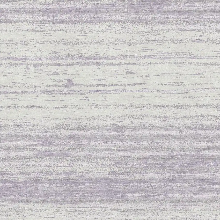 Lavender And Ivory Striped Washable Area Rug With UV Protection Photo 3